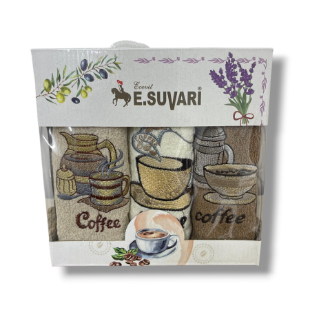 بشاكير مطبخ برسومات قهوة ( E.SUVARI )